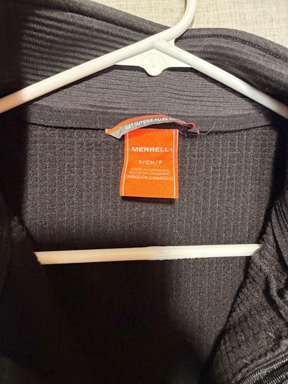 Merrell Black Ribbed Lightweight Jacket - Picture 3 of 4